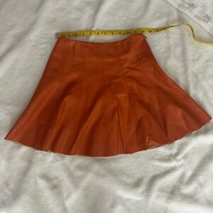 Mustard Seed Elegant Orange Flared Skirt with Built in Shorts NWT size Small